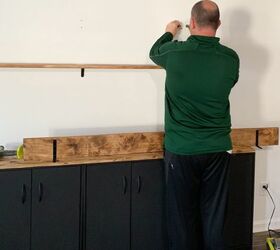 diy workshop organization, Adding Shelves to Wall