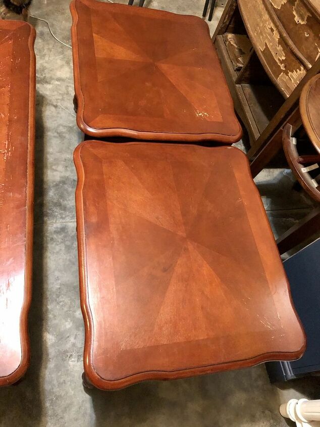 outdated coffee table side table redo