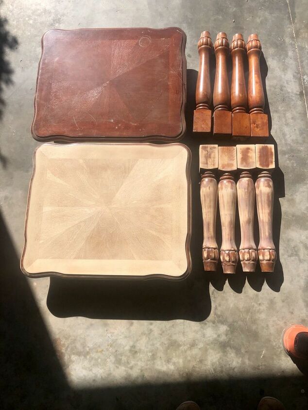 outdated coffee table side table redo