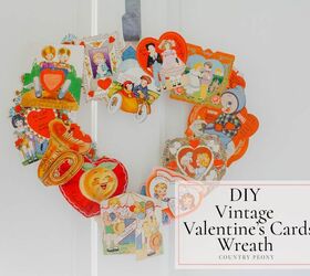 Guirnalda de tarjetas vintage de San Valentín DIY
