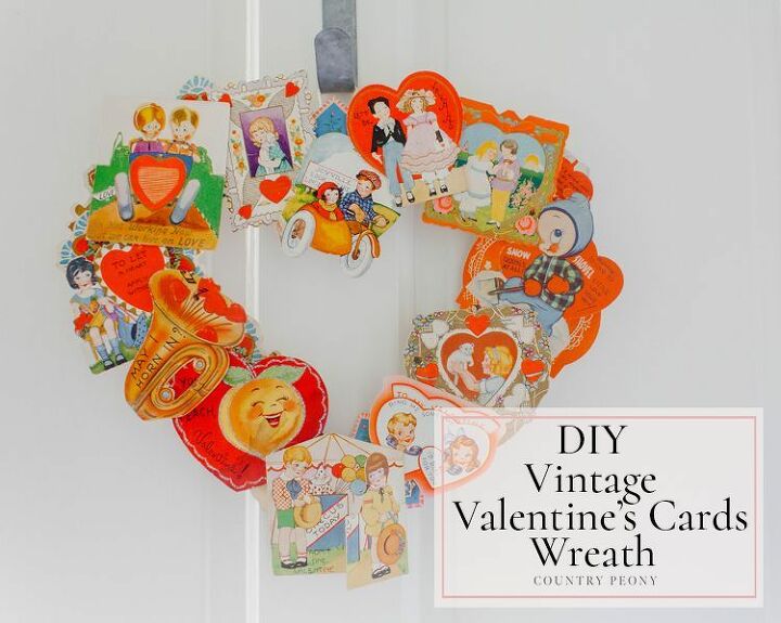 diy vintage valentine s card wreath