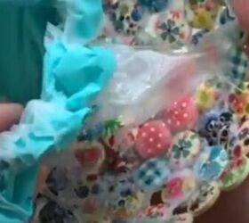 how to craft balloon bowls with buttons and faux leaves