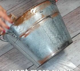 how to paint galvanized metal to create a rust look