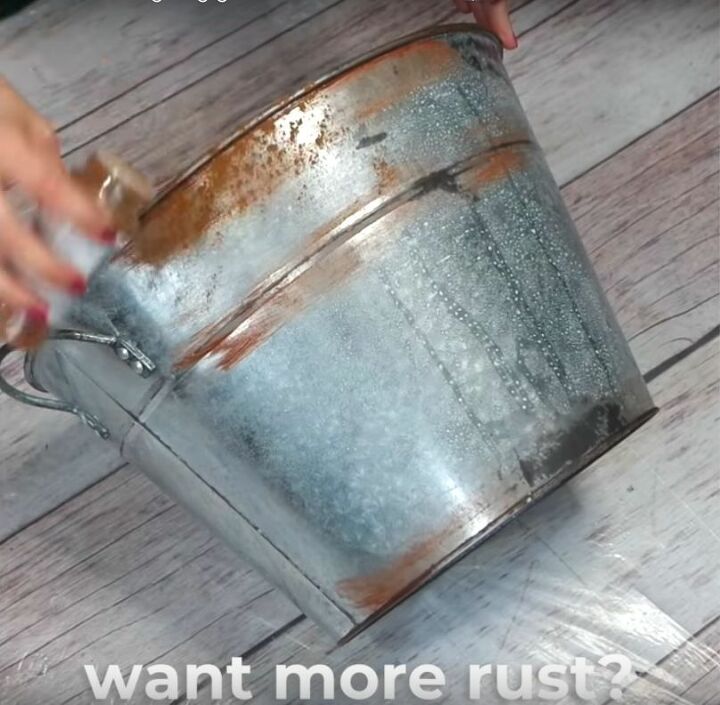 how to paint galvanized metal to create a rust look