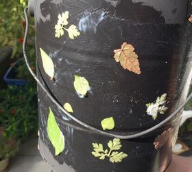 diy plant pot out of empty paint cans