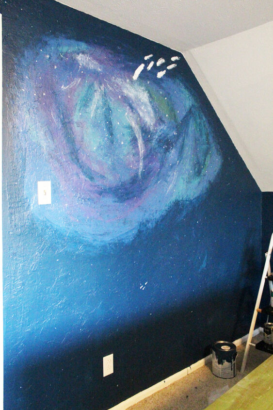 parede de destaque abstrato da galxia