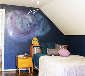 abstract galaxy accent wall
