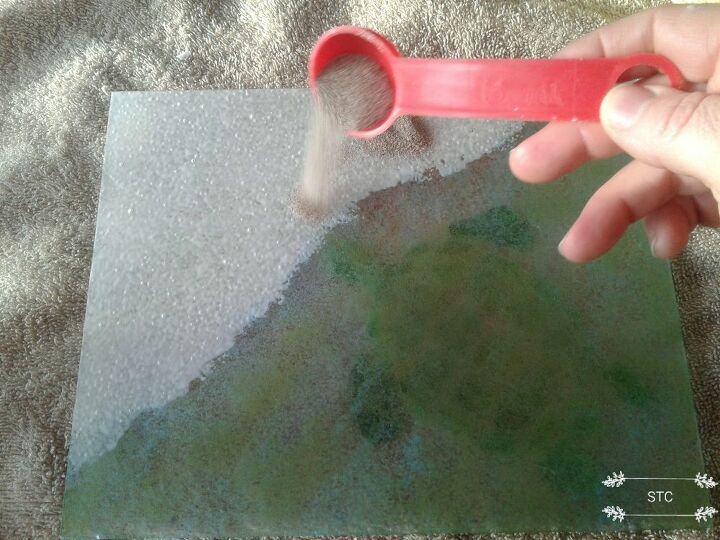 seaglass mosiacs turtle momma and babies, Adding Sand