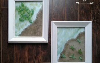  Mosaicos de vidro do mar - mamãe tartaruga e bebês