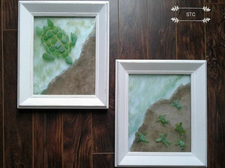 mosiacos de vidrio marino mam y bebs de tortuga, Shelly y sus beb s