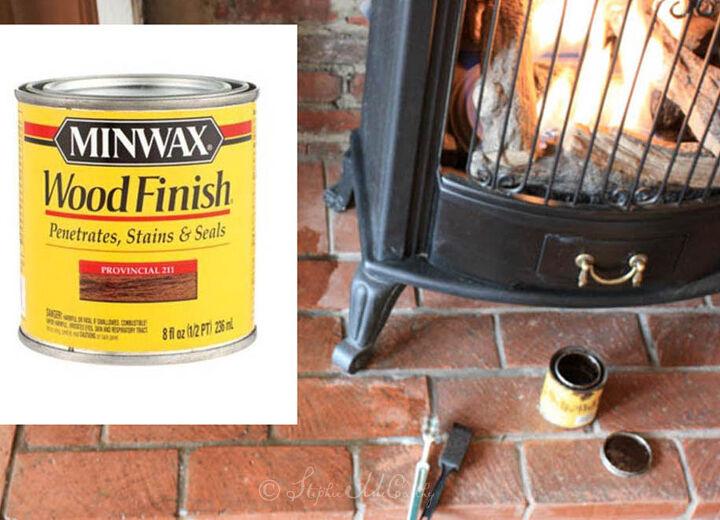 painting a stove mantel and hearth in antique colors