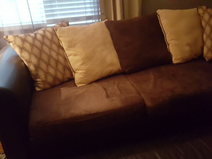 q how do i cover these back cushions on my couch tired of color
