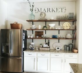 Simple Open Shelving on a Budget