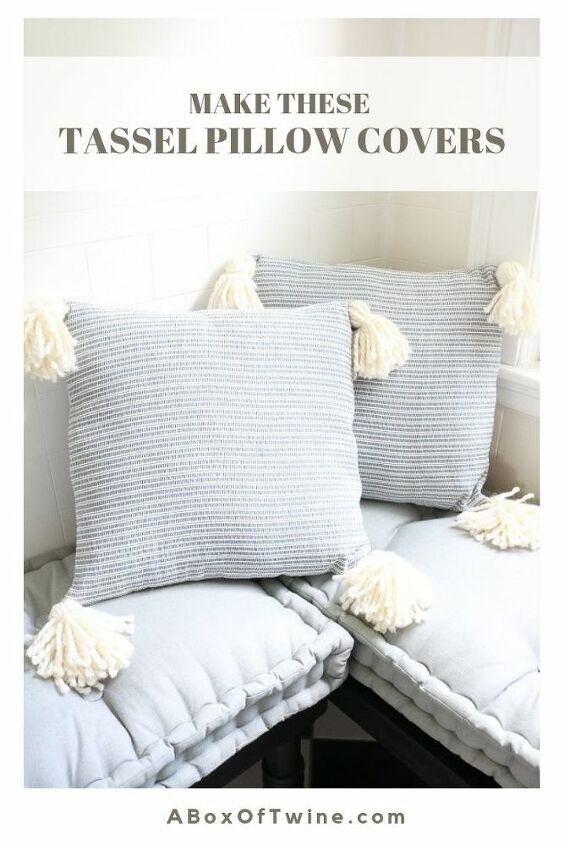 make these farmhouse style tassel pillows