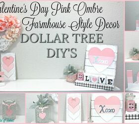 dollar tree diy valentine s day pink ombre farmhouse style decor