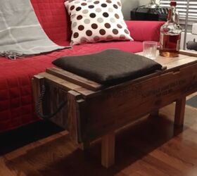 how to build a coffee table ottoman out of an ammunition crate, How to build a coffee table