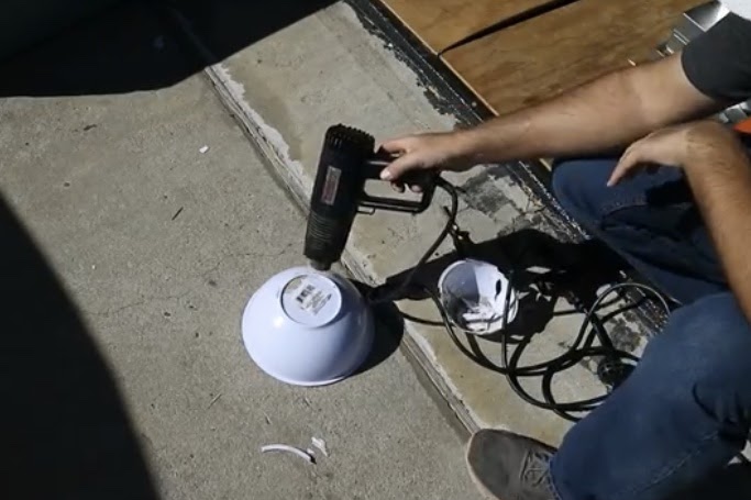 how to use dollar store bowls to make mushroom solar lights, Remove Plastic Bowls