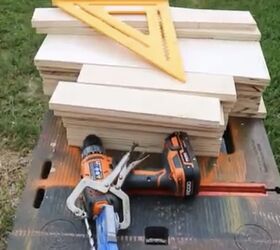 diy pull out cabinet shelves for under 30 each, Arrange Wood and Tools