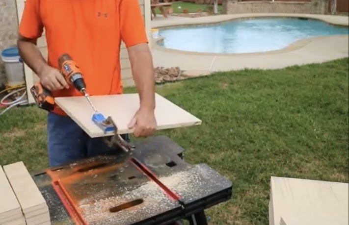 diy pull out cabinet shelves for under 30 each, Drill Pocket Holes