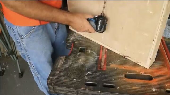 diy pull out cabinet shelves for under 30 each, Attach Shelf Base to Sides