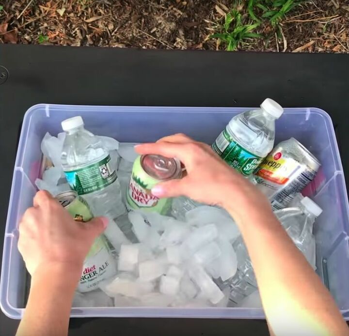 how to turn a sewing table into a diy cooler