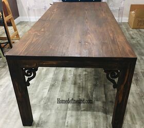 how to refinish your dining table for a more updated look, Before