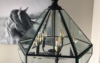  A lâmpada da sala de jantar de latão é atualizada para o preto moderno clássico com tinta spray
