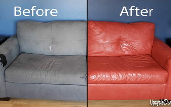 Upcycled Couch - Pintar la tapicería por primera vez