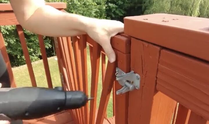 build a safety gate to match your deck, Measure and Pre Drill Holes for Latch Hardware