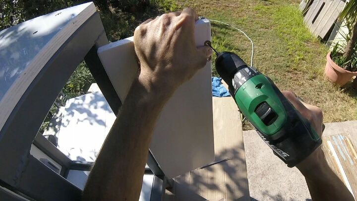how to make a drill press stand from recycled materials