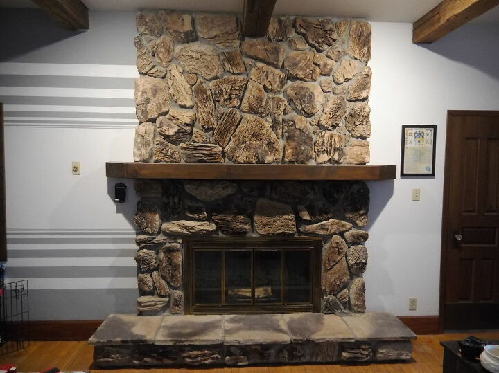 Whitewashing A Dark Fireplace Hometalk, How To Clean A White Stone Fireplace
