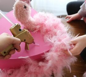 how to make an easy diy flamingo valentines box with your kiddo