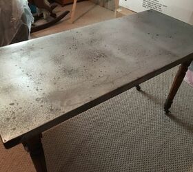 metal top farm table, Finished top