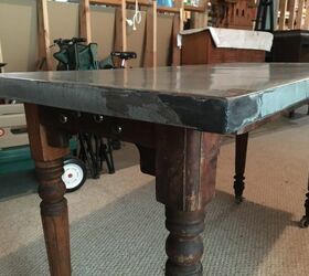 metal top farm table, Finished corner