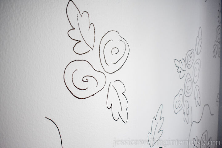 diy faux wallpaper with a sharpie