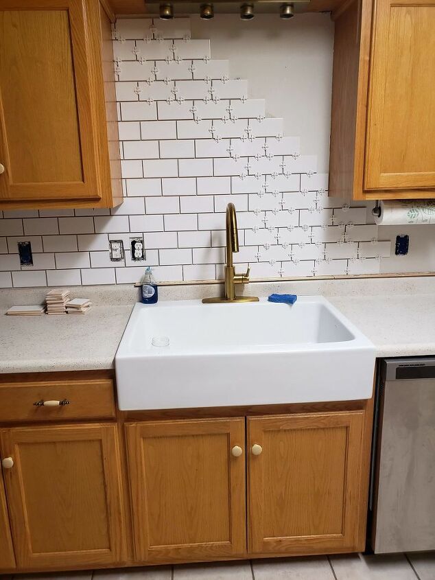 newbie diy subway tile backsplash