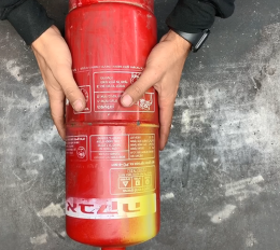 This guy turns an empty fire extinguisher into the last thing we'd expect