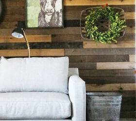 how to create a feature wall with a box of reclaimed wood