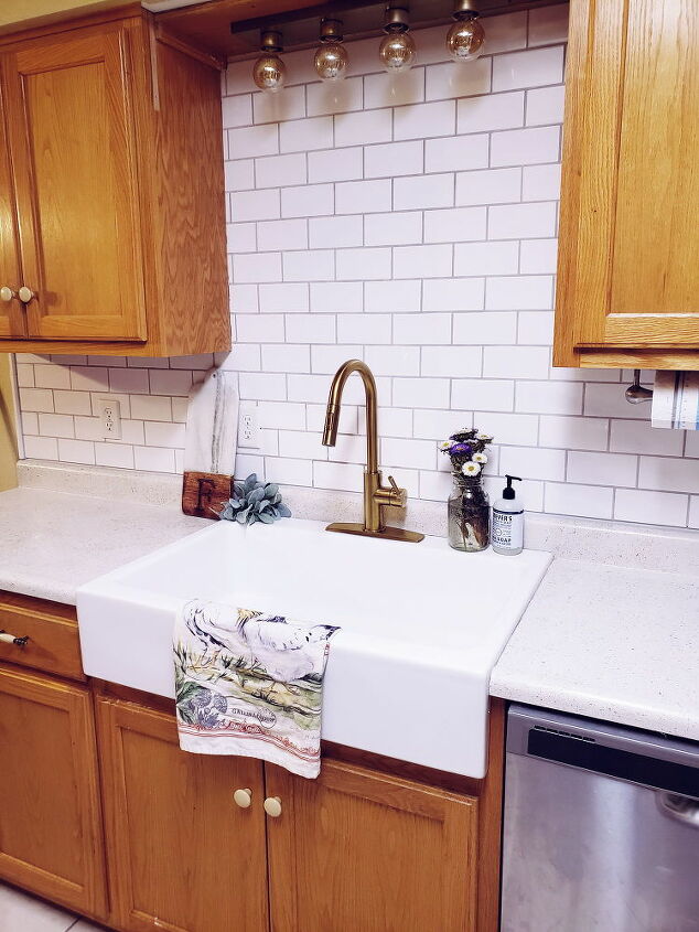 newbie diy subway tile backsplash