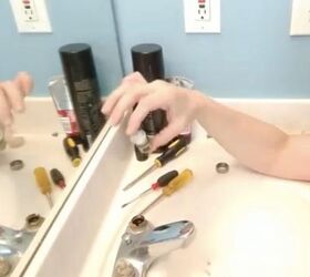 how to replace cartridges to fix a leaky bathroom sink, Remove Cartridges