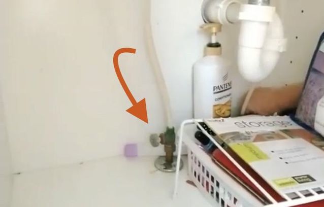 how to replace cartridges to fix a leaky bathroom sink, Turn Water on Underneath Sink