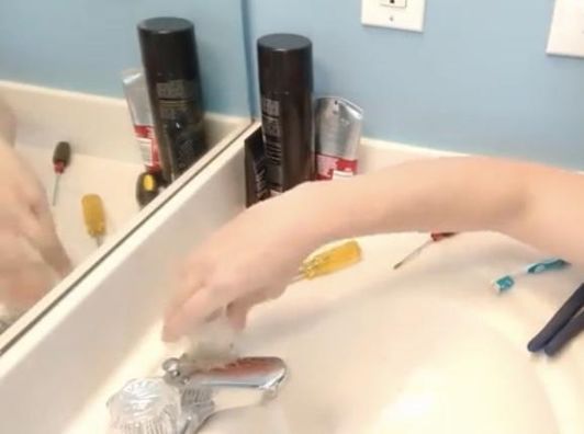 how to replace cartridges to fix a leaky bathroom sink, Turn Faucets on and Check for Leaks