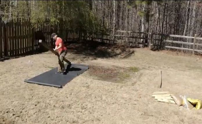 upcycle pallets to build an almost free vegetable and herb garden bed, Install Landscaping Fabric