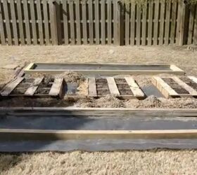 upcycle pallets to build an almost free vegetable and herb garden bed, Fill in Garden Paths with Sand and Crushed Stones