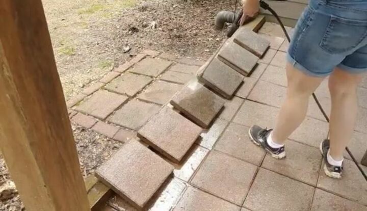 upcycle pallets to build an almost free vegetable and herb garden bed, Salvage and Wash Paver Stones and Bricks