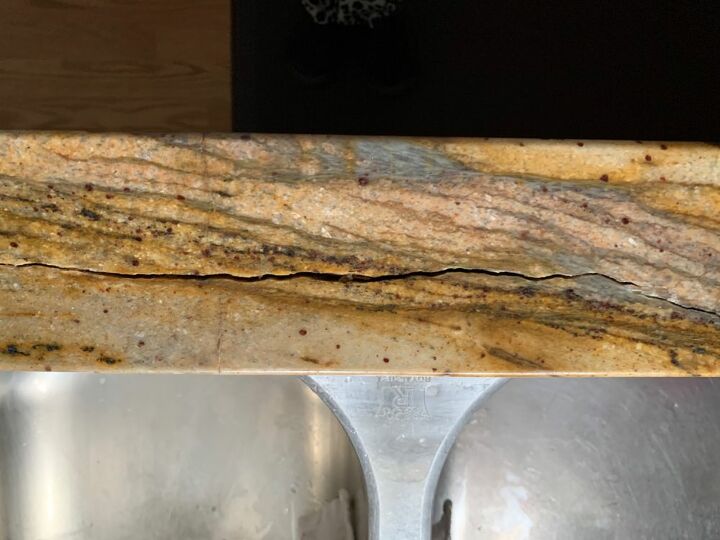 q how can i fix my granite countertop at the sink