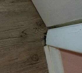 How can I fix the trim on this vinyl plank floor? Hometalk
