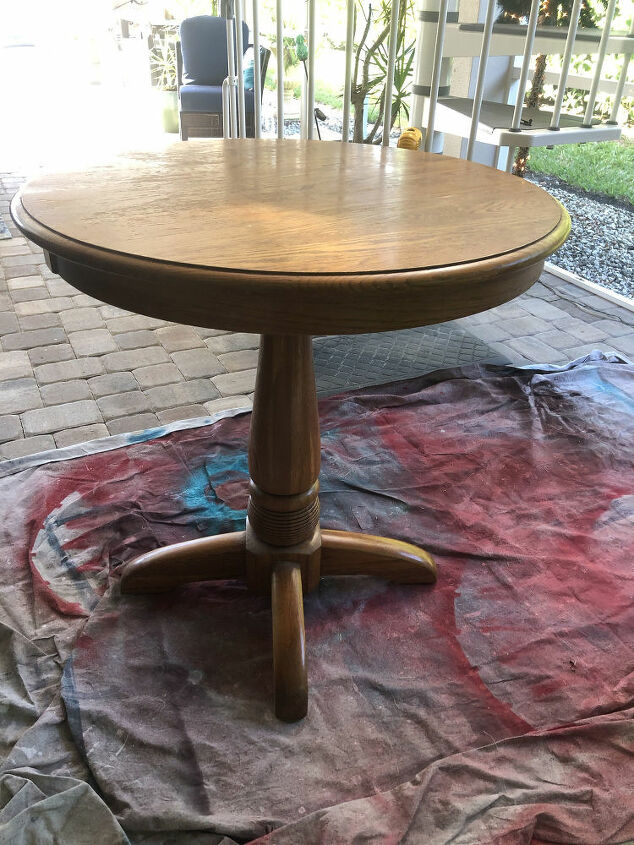 How To Paint A Thrift Store Pub Table Makeover Diy Hometalk