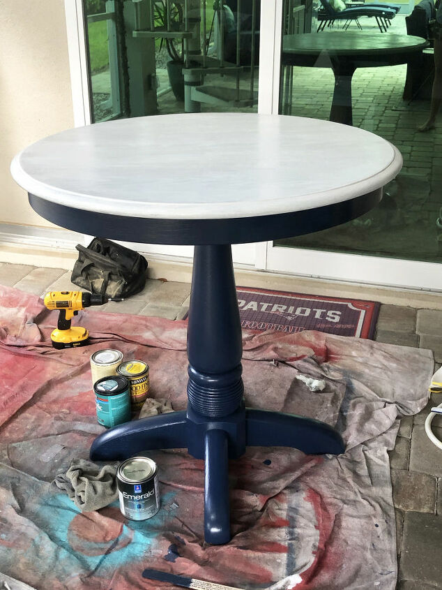 thrift store pub table makeover