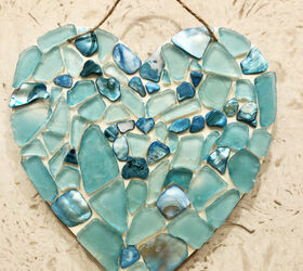 diy sea glass heart